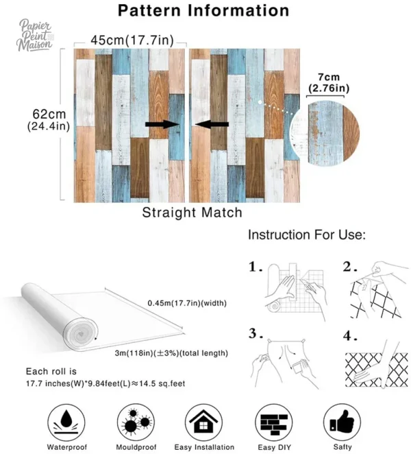 Papier Peint au Design Bois