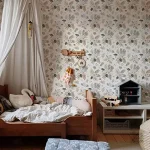 Bande papier peint végétal pour chambre