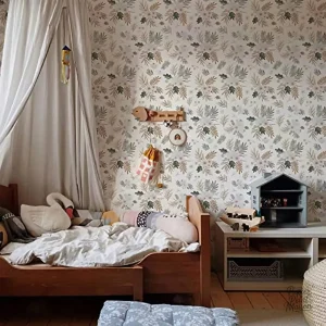 Bande papier peint végétal pour chambre