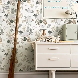 Papier peint à motifs botaniques pour intérieur