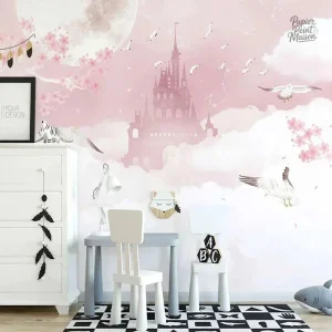 Papier peint pour chambre de fille au design élégant