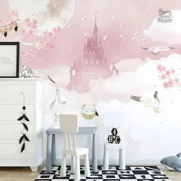 Papier peint pour chambre de fille au design élégant