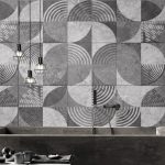 Papier peint géométrique pour chambre moderne