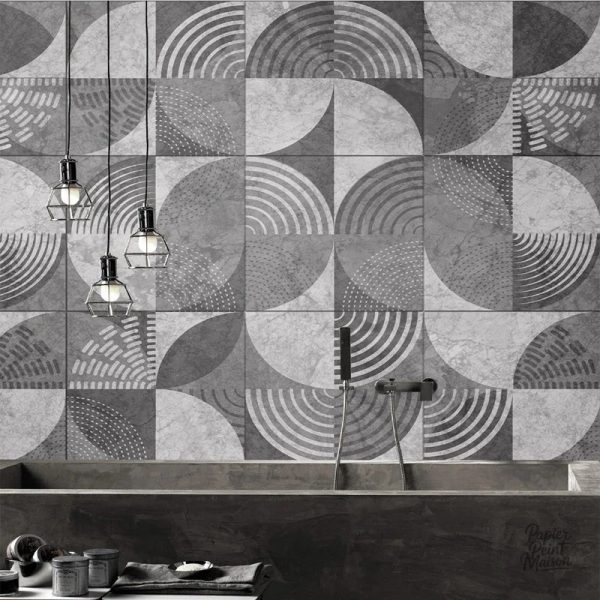 Papier peint géométrique pour chambre moderne