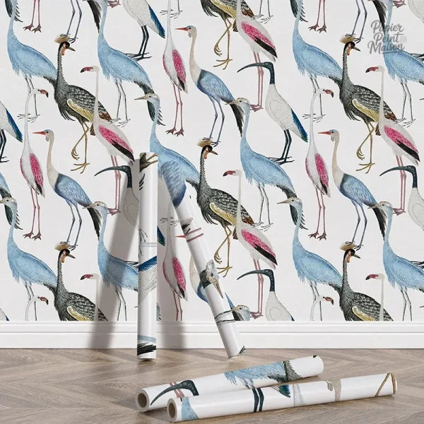 Papier Peint Oiseaux Ancien, décor naturel intemporel