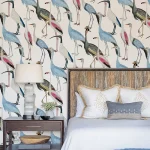 Papier Peint Oiseaux, ambiance douce et feutrée
