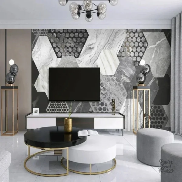 Papier peint marbré élégant pour une décoration moderne