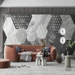 Papier peint effet marbre, design raffiné et contemporain