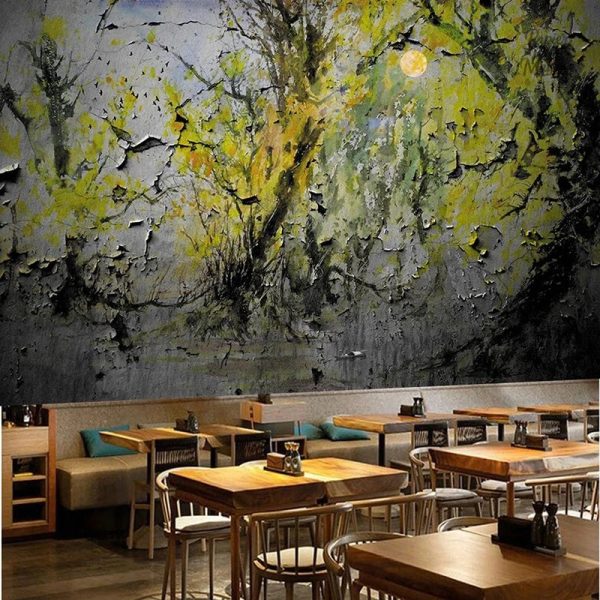 Papier peint abstrait pour décoration de restaurant
