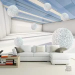 Papier peint 3D pour chambre, design moderne et immersif