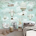 Décor mural pour chambre d'enfants, ambiance masculine