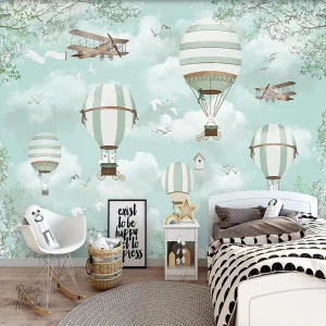 Décor mural pour chambre d'enfants, ambiance masculine