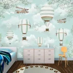 Papier peint chambre garçon, design moderne et ludique