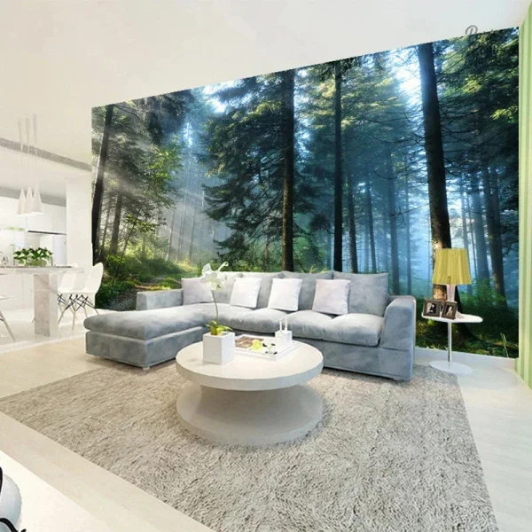 Décoration intérieure inspirée des forêts, design moderne