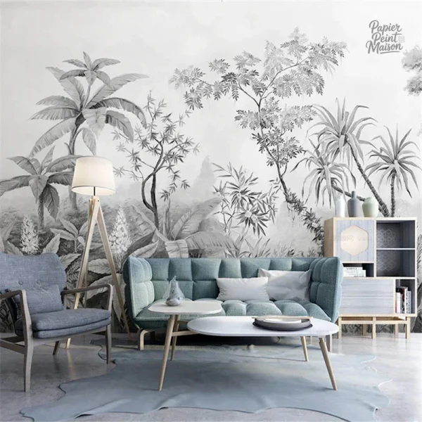 Fresque Jungle en papier peint pour une décoration exotique