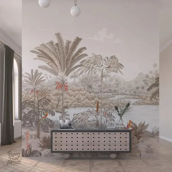 Papier peint inspiré de la nature tropicale
