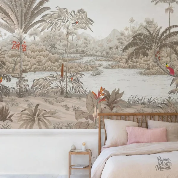 Ambiance jungle authentique pour vos murs avec fresque