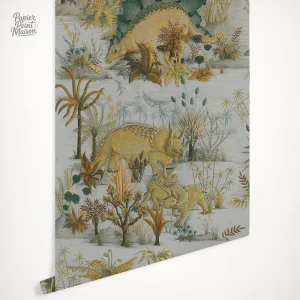 Frise Dinosaure en papier peint pour décoration enfantine