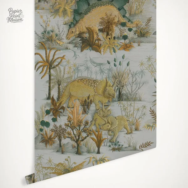 Frise Dinosaure en papier peint pour décoration enfantine