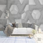 Décoration murale en papier peint avec design géométrique