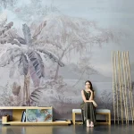 Papier Peint Jungle décoratif aux motifs exotiques
