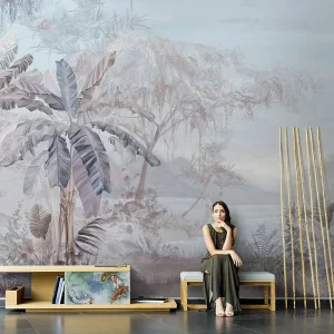 Papier Peint Jungle décoratif aux motifs exotiques