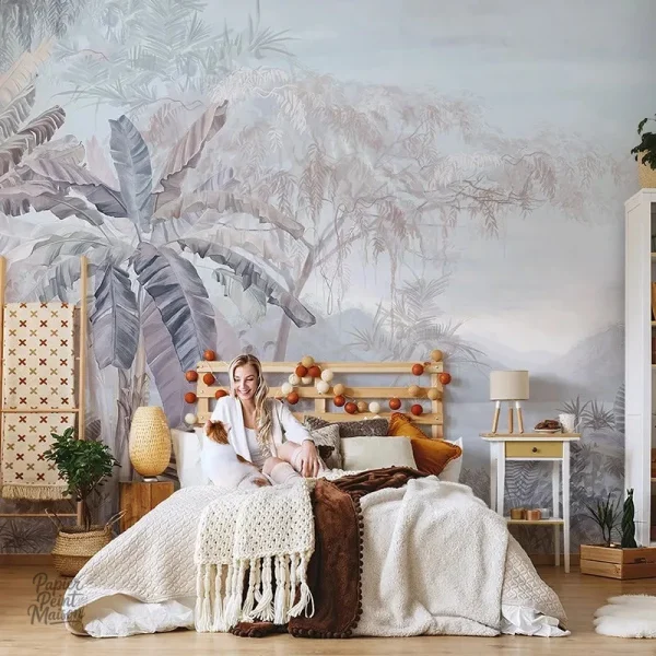 Papier peint à motifs jungle pour une ambiance naturelle