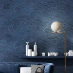 Papier peint japonais bleu, motif traditionnel et élégant