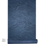 Papier peint bleu, design japonais, ambiance zen et apaisante