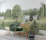 Papier peint panoramique forêt, ambiance naturelle apaisante
