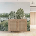 Décor mural forêt, design panoramique pour intérieur chaleureux