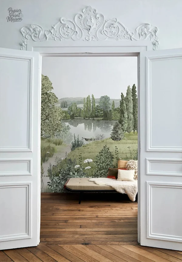 Papier peint forêt, motif luxuriant pour décoration moderne