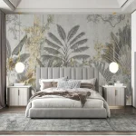 Papier peint mural, design jungle vibrant et moderne