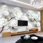 Revêtement mural 3D blanc, style épuré et élégant