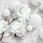 Papier peint texturé blanc, effet dimensionnel unique