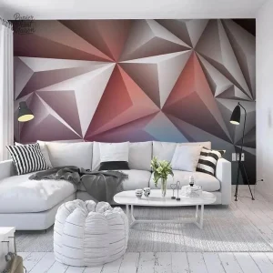 Papier peint 3D pour chambre à coucher moderne