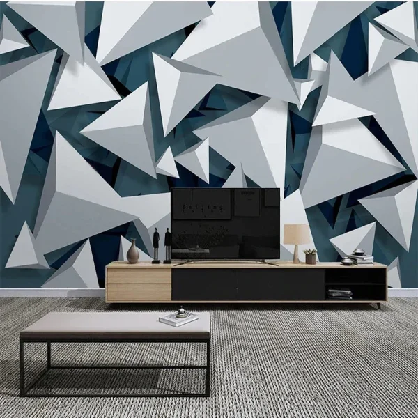 Papier peint 3D géométrique au design moderne