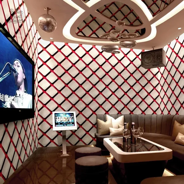 Papier peint 3D pour mur TV, design moderne et attrayant