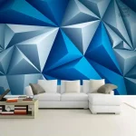 Papier peint 3D pour salon, esthétique moderne et immersive