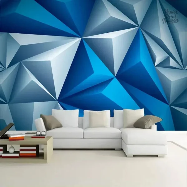 Papier peint 3D pour salon, esthétique moderne et immersive