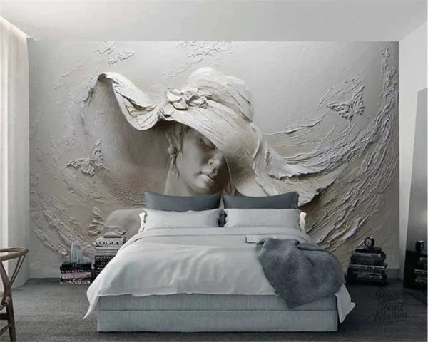 Papier Peint 3D avec effet trompe l'œil artistique