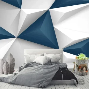 Papier peint 3D trompe l'œil moderne pour décoration intérieure