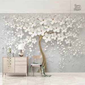 Décor mural 3D effet trompe l'œil pour intérieur