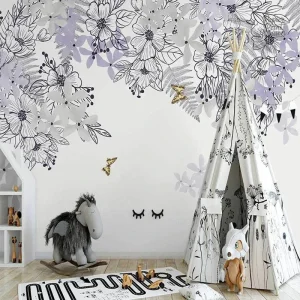 Décoration murale florale pour un intérieur élégant et naturel