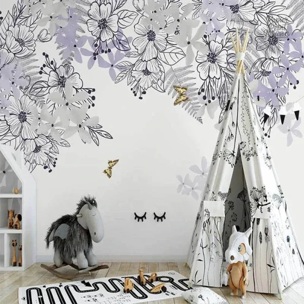 Décoration murale florale pour un intérieur élégant et naturel