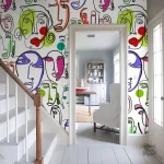 Motifs abstraits colorés, papier peint moderne et artistique