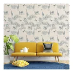 Papier Peint Adhésif Jungle design tropical coloré
