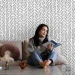 Papier peint scandinave à motifs géométriques