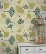 Papier peint adhésif feuillage vert tendance