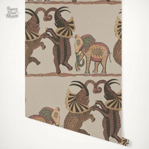 Papier peint africain vintage avec motifs traditionnels